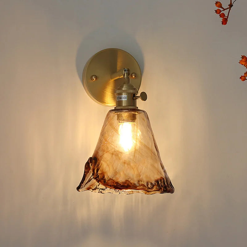 Ayame Ribbed Glass Sconce