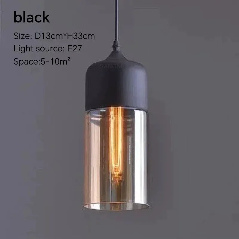 Alder Timber & Glass Dining Pendant