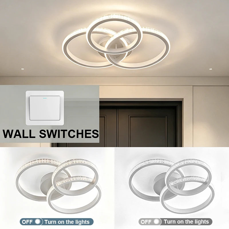 Round Acrylic Flush-Mount Light