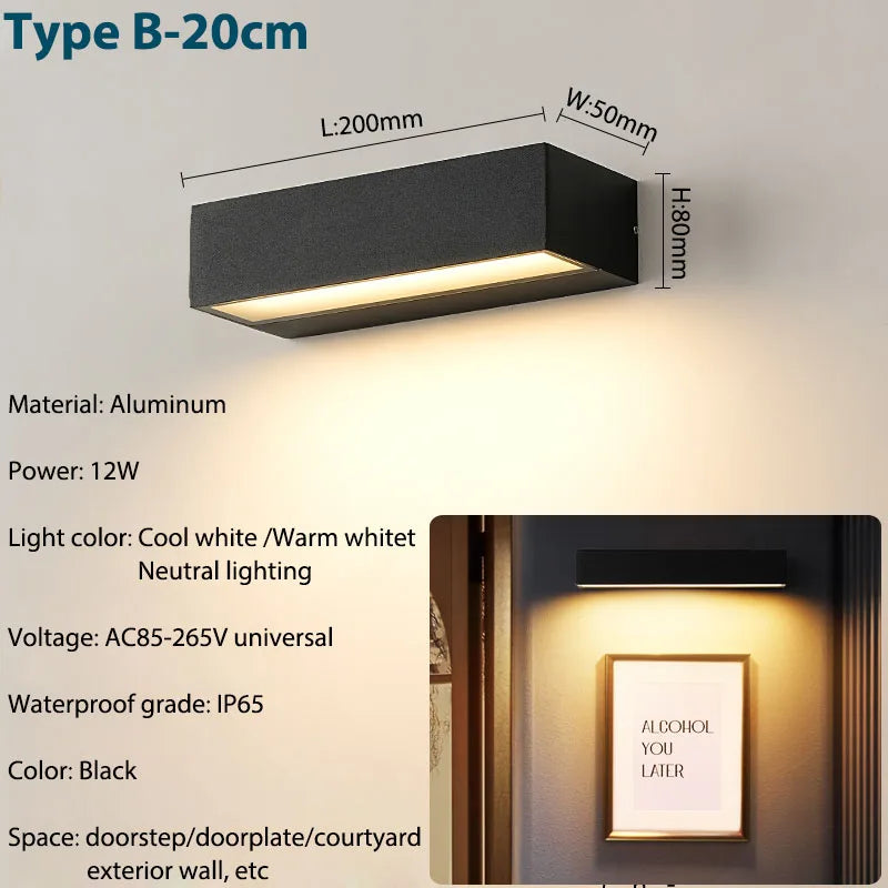 Aluminium Porch Wall Sconce