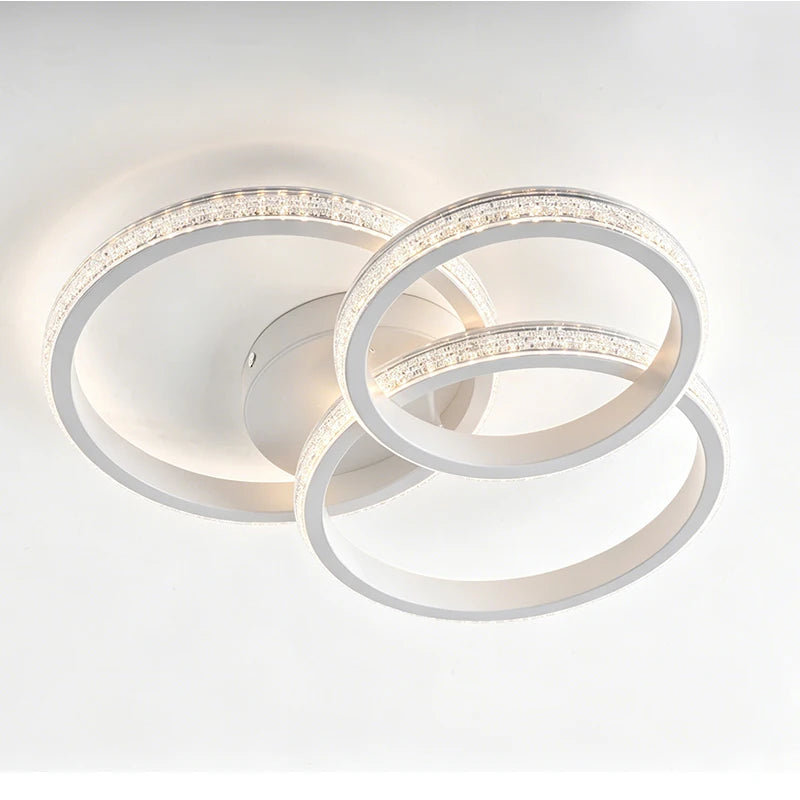 Round Acrylic Flush-Mount Light