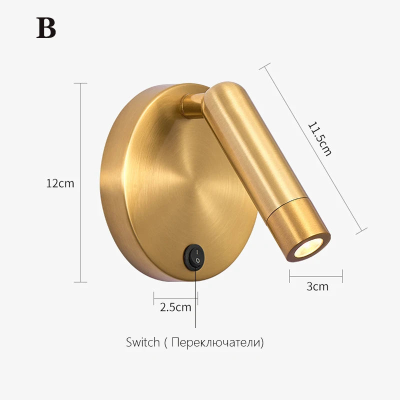 Reed Black & Brass Reading Sconce