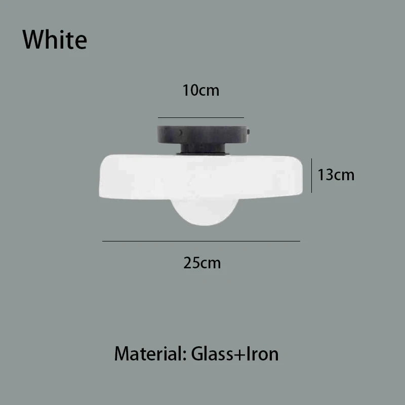 Tinted Glass Flush Ceiling Light