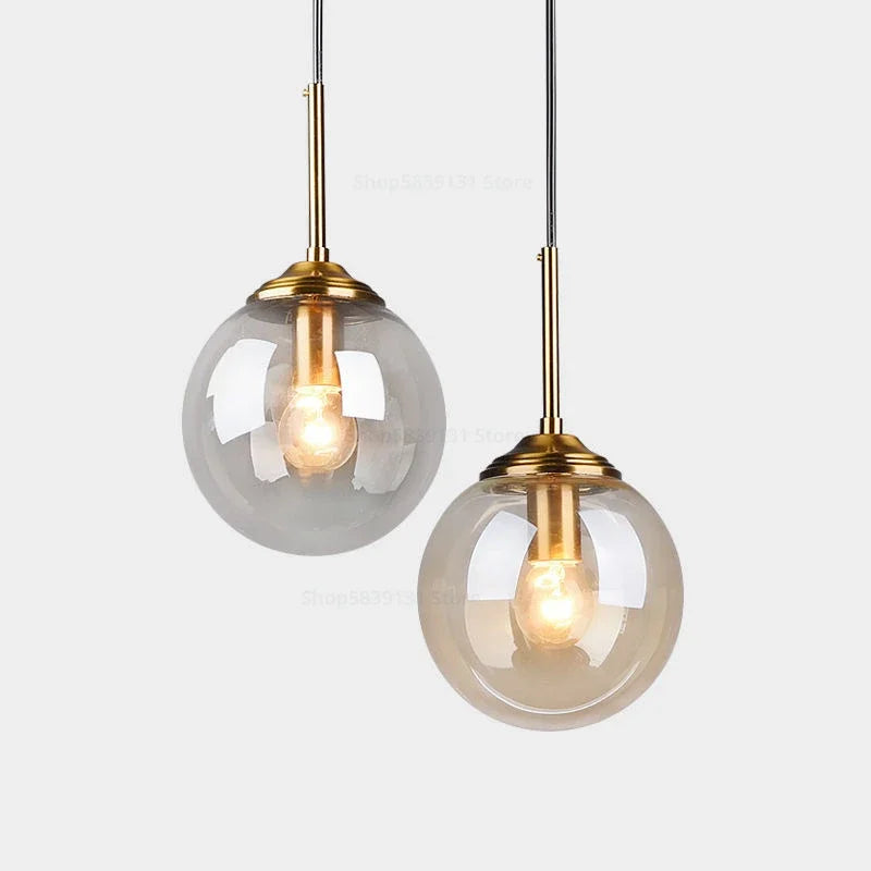 Smoke Glass Globe Pendant
