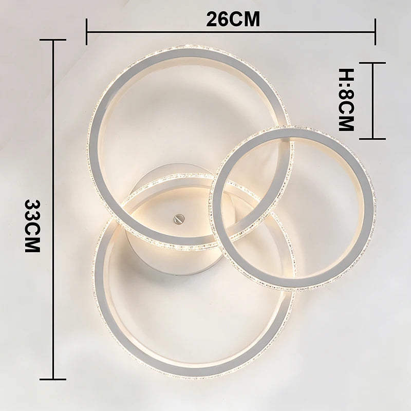 Round Acrylic Flush-Mount Light