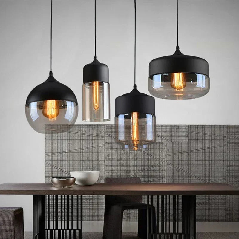 Alder Timber & Glass Dining Pendant
