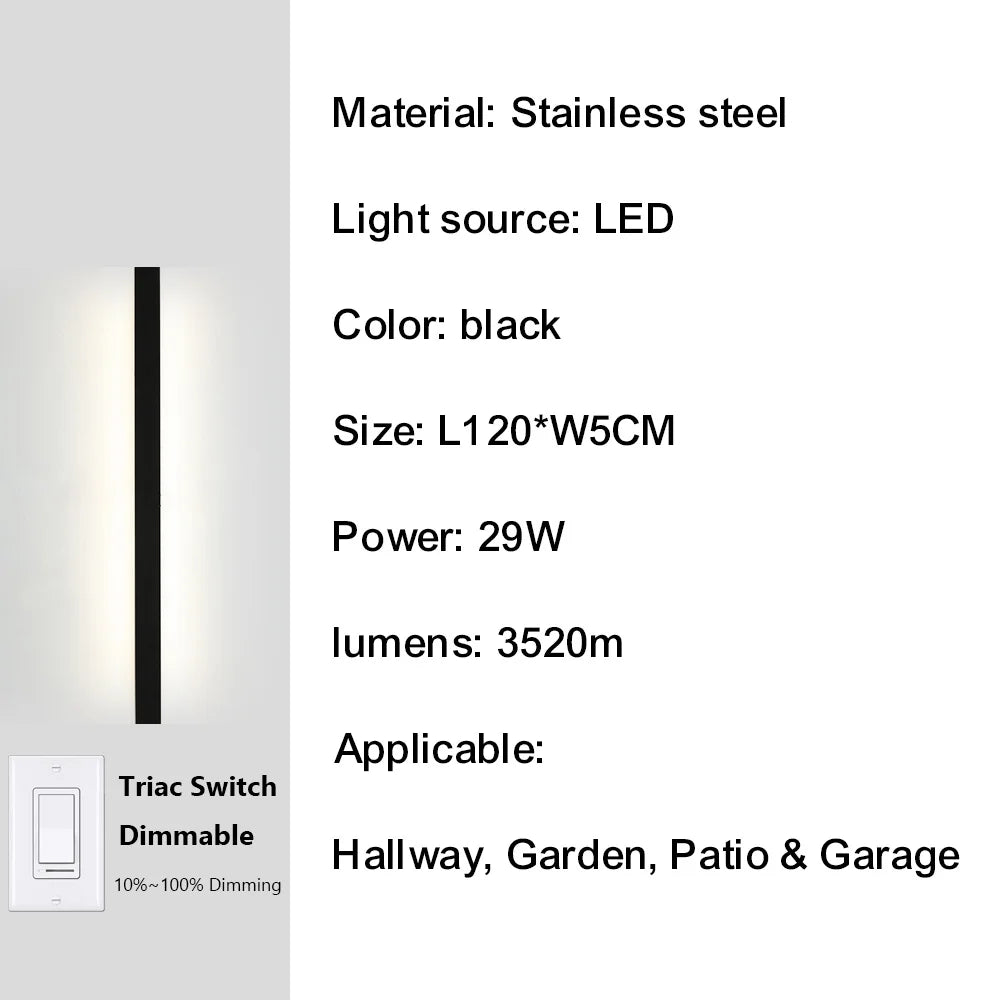 Dimmable Stainless Porch Light