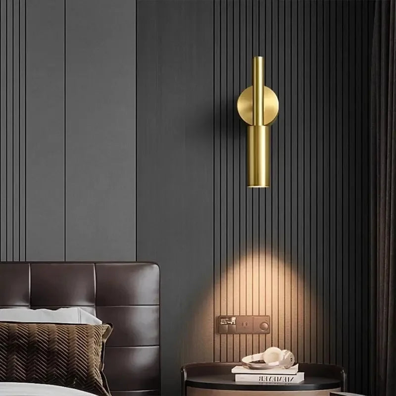 Column Brass Sconce