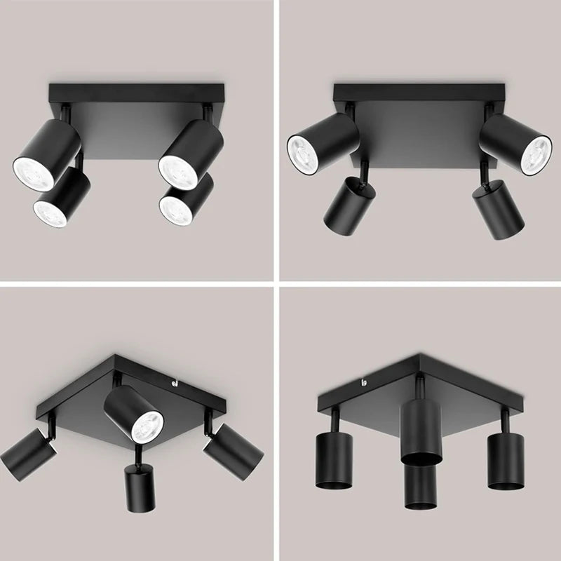 Quad-Head Adjustable Spotlight