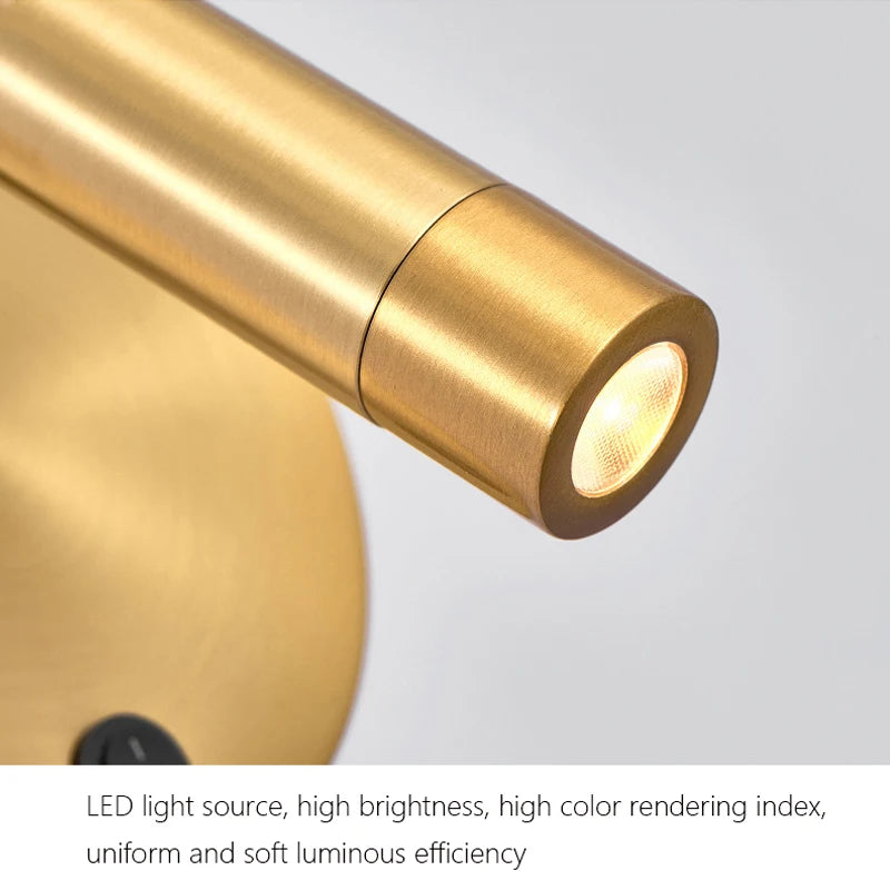 Reed Black & Brass Reading Sconce