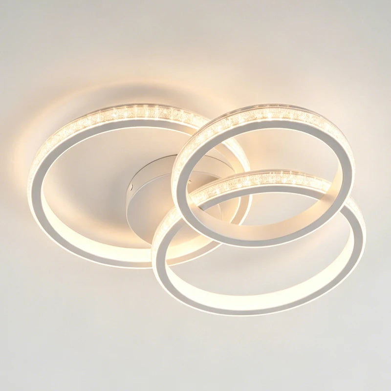 Round Acrylic Flush-Mount Light