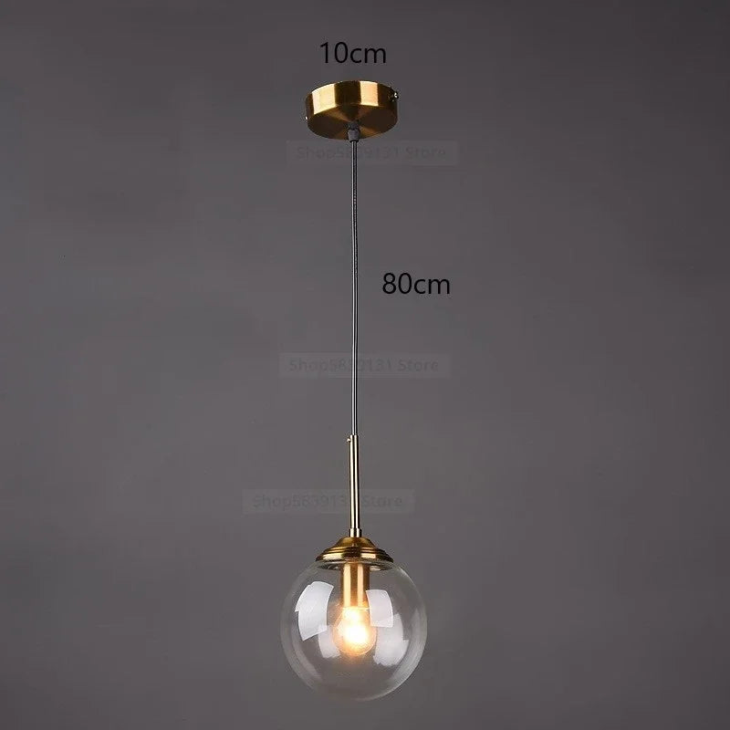 Smoke Glass Globe Pendant