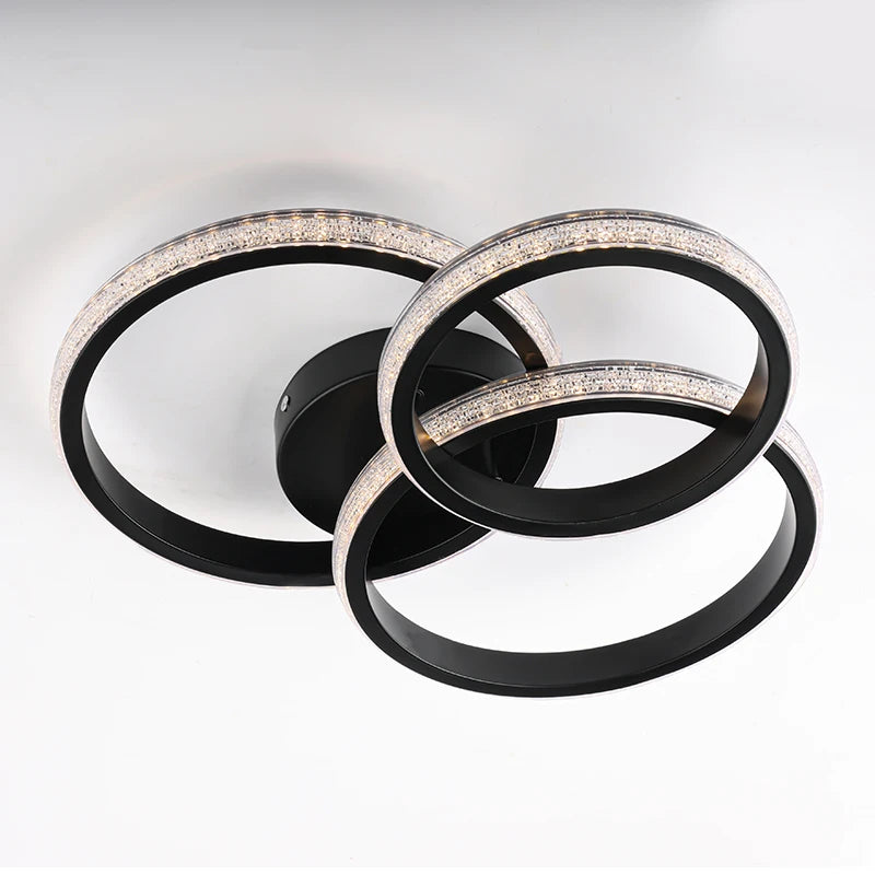 Round Acrylic Flush-Mount Light