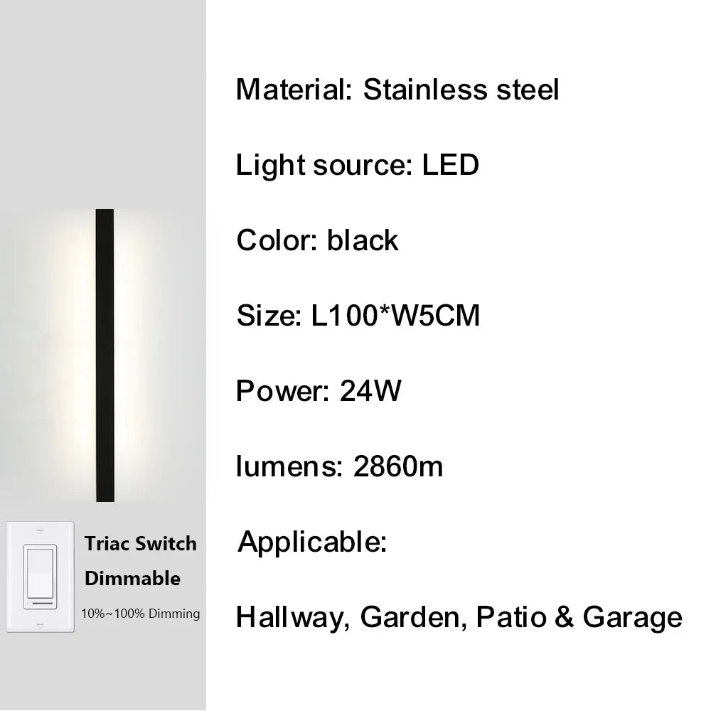 Dimmable Stainless Porch Light