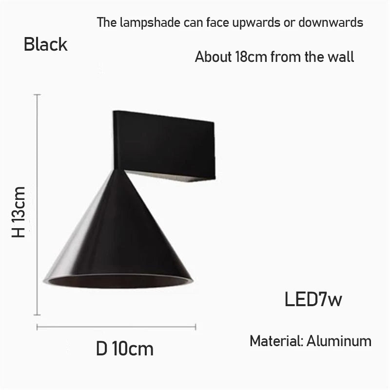 Cone Aluminium Wall Light