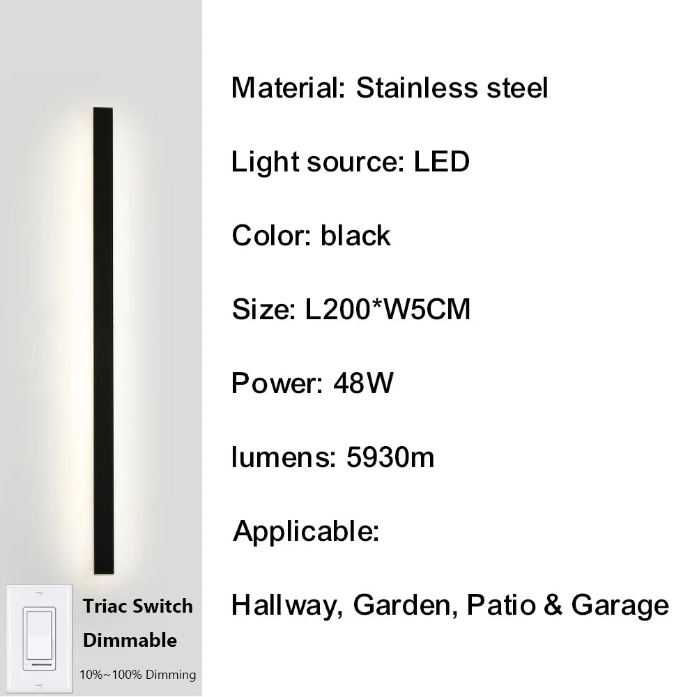 Dimmable Stainless Porch Light