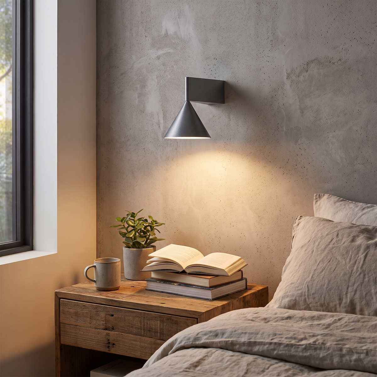Cone Brushed Wall Light