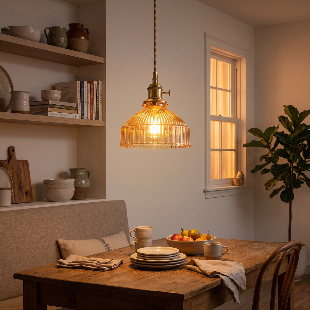 Amber Brass Pendant lifestyle