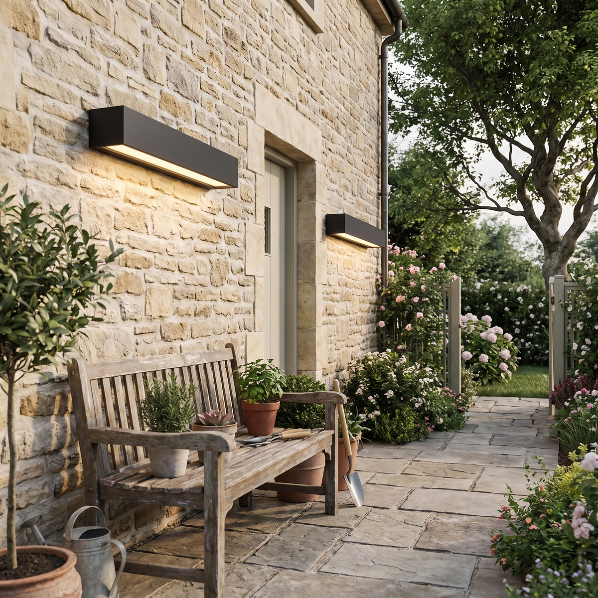 Outdoor light in use - alternate view