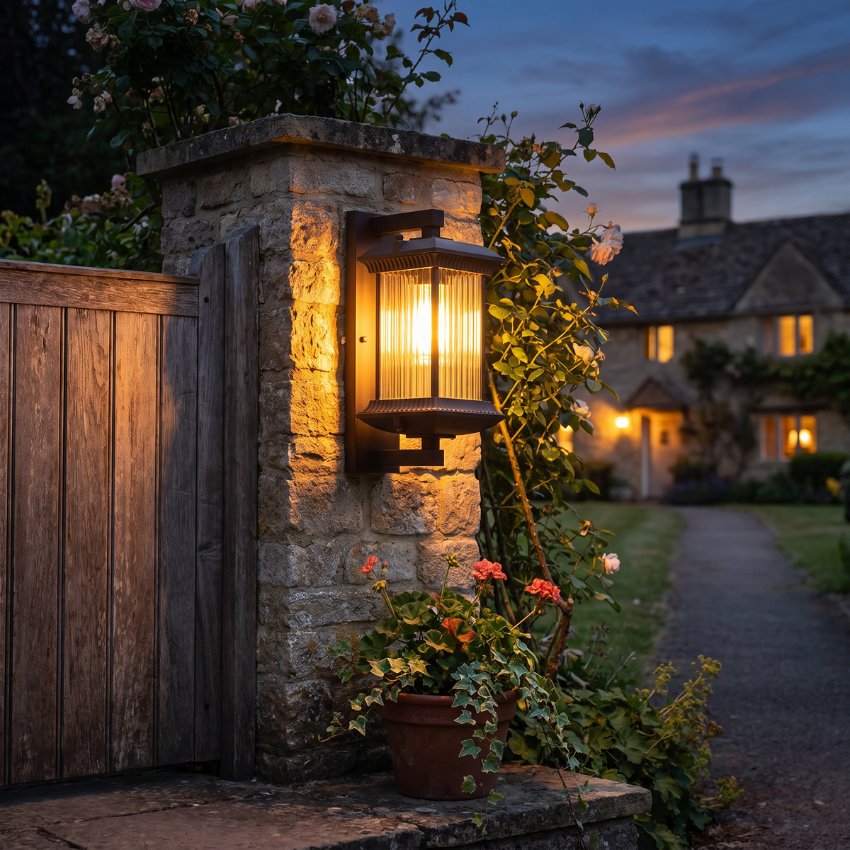 Outdoor light in use - lifestyle