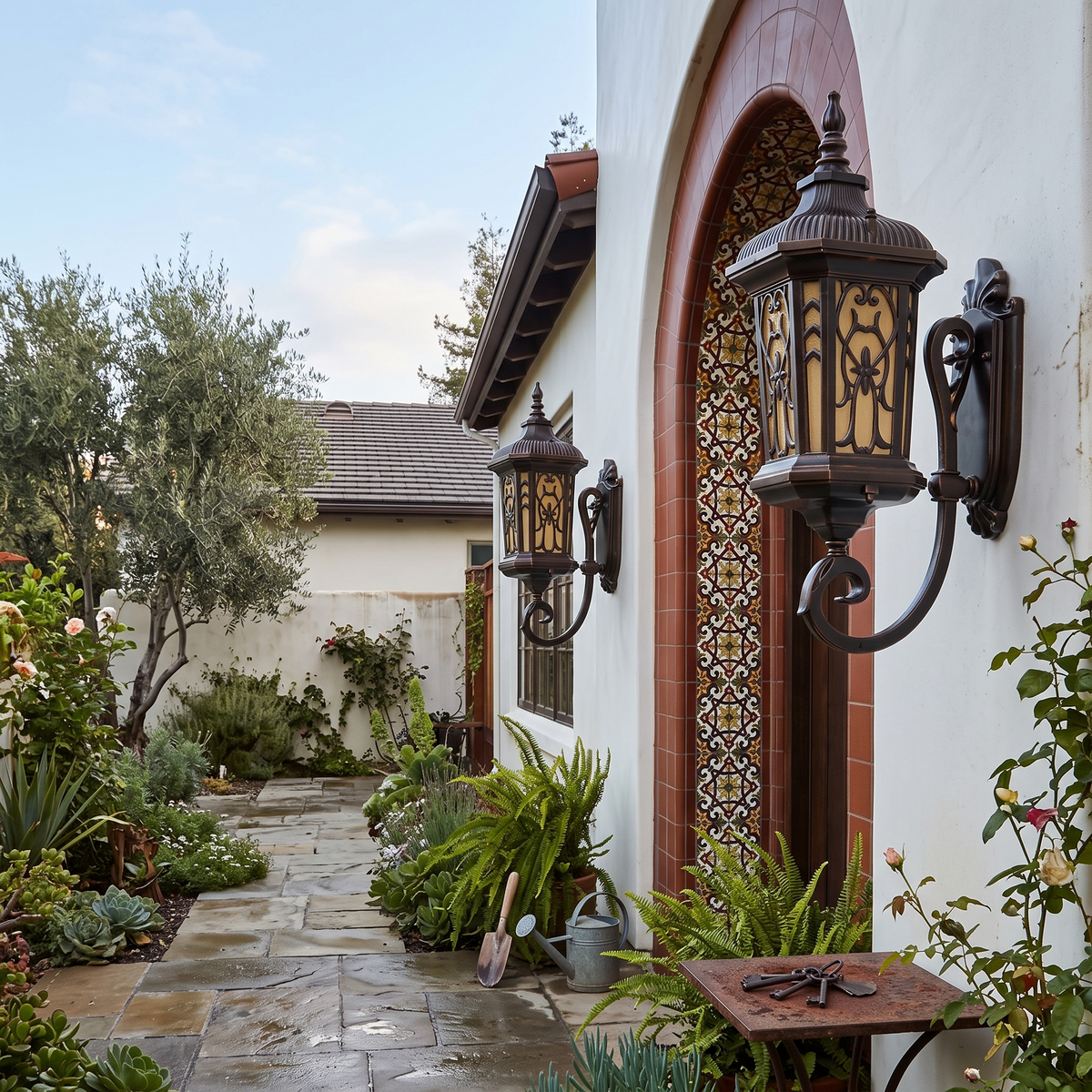 Outdoor light in use - alternate view