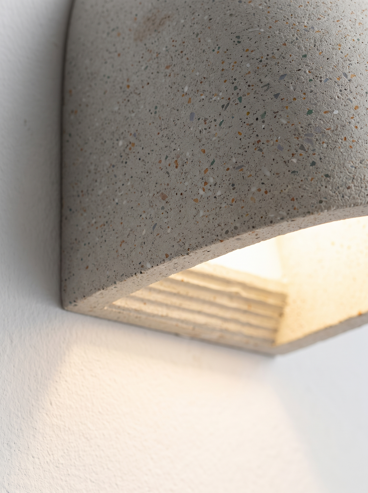 Terrazzo Cement Wall Sconce - detail