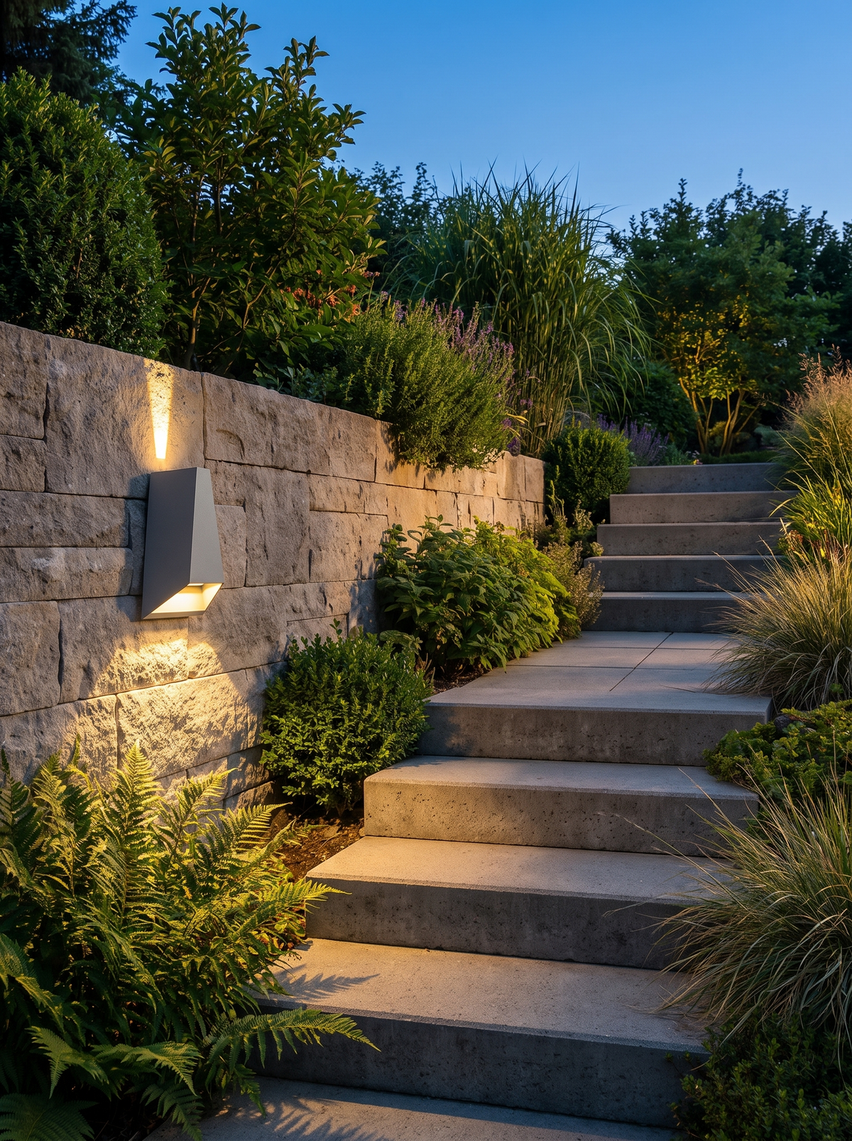 Aluminium 8W LED Wall Light - in place