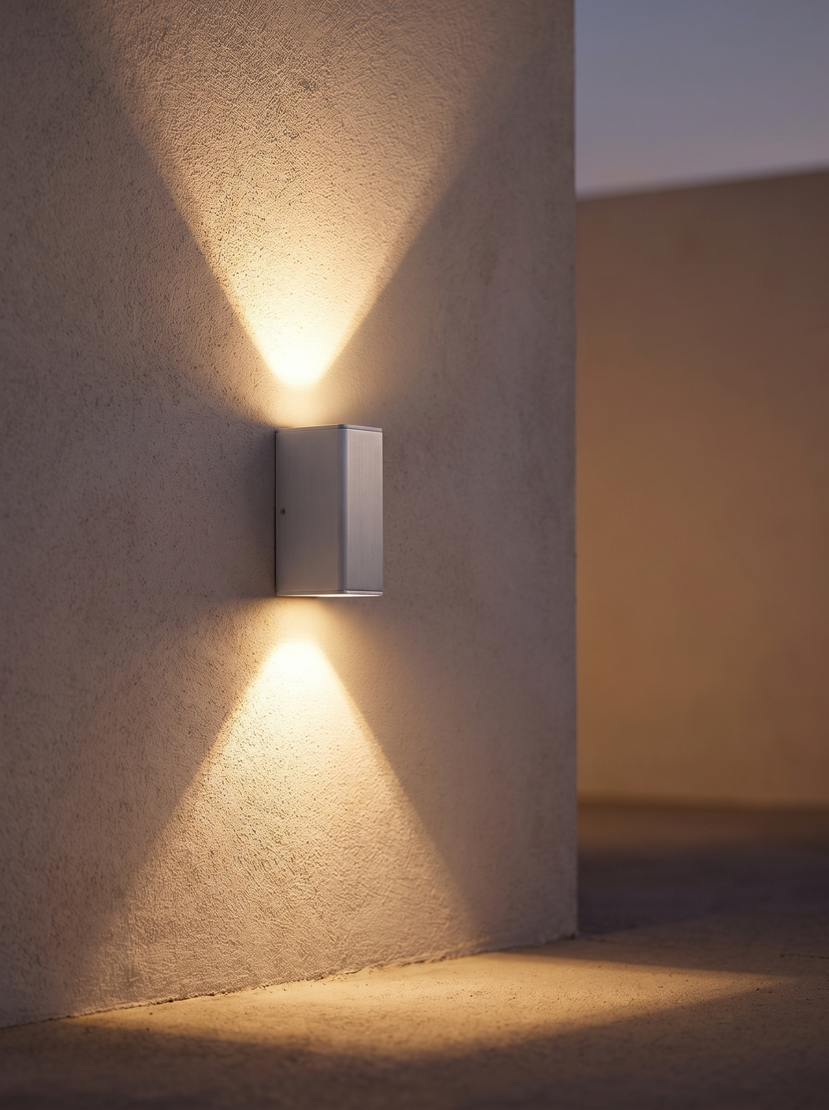Silver COB Up-Down Sconce - in use