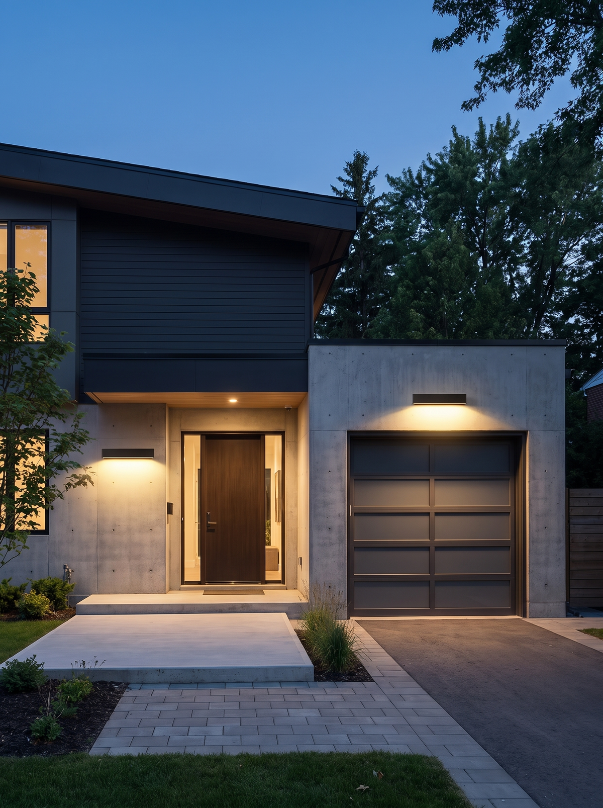 Aluminium Porch Wall Sconce - in place