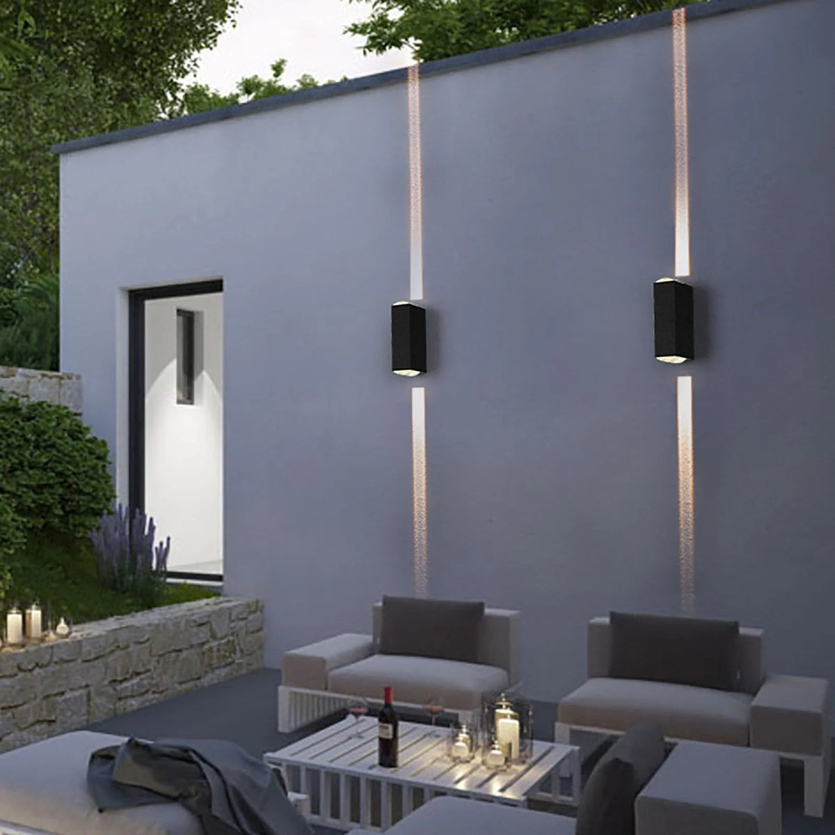 Black Up-Down Wall Light