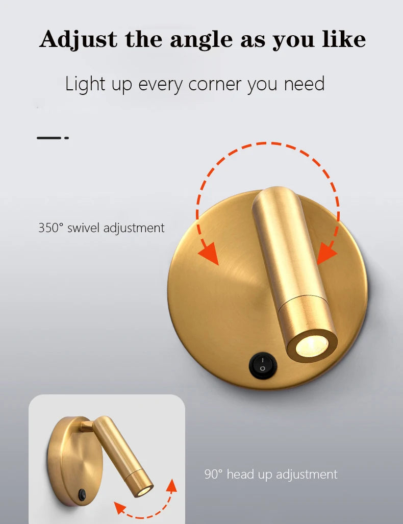 Reed Black & Brass Reading Sconce