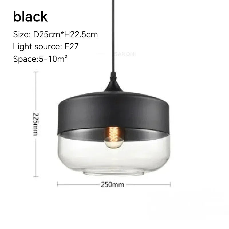 Alder Timber & Glass Dining Pendant