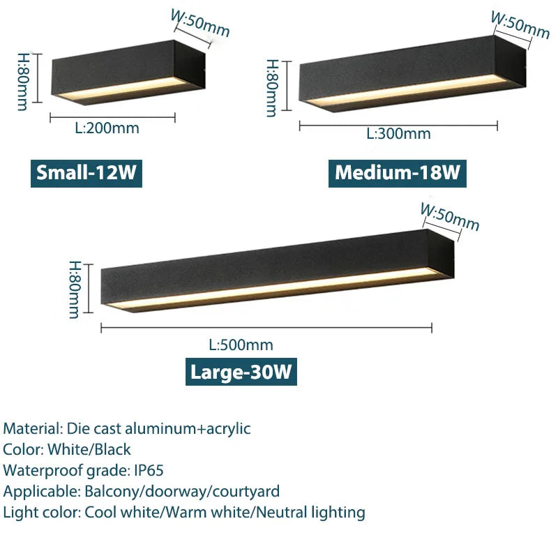 Aluminium Porch Wall Sconce