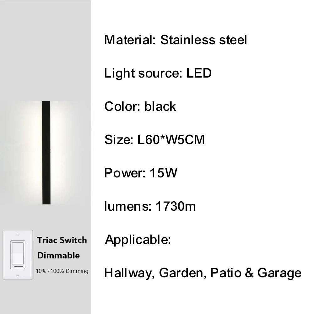Dimmable Stainless Porch Light