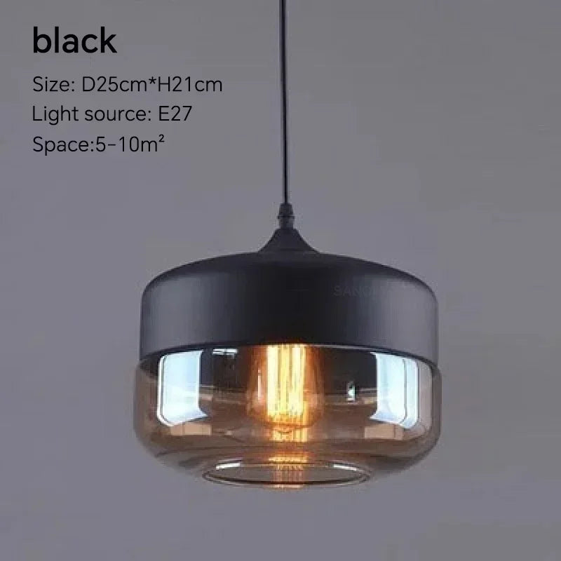 Alder Timber & Glass Dining Pendant