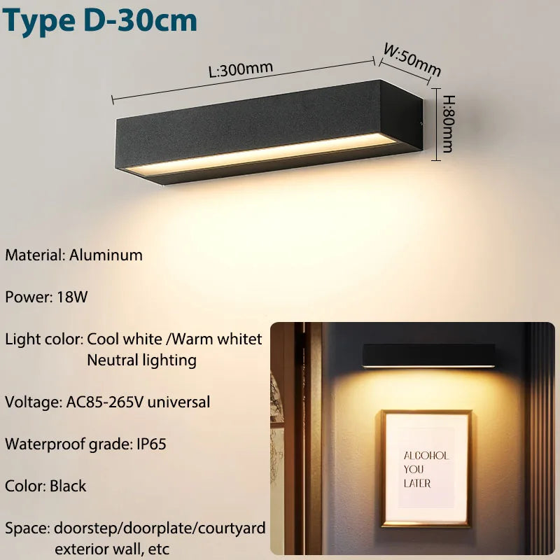 Aluminium Porch Wall Sconce