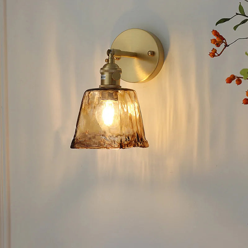 Ayame Ribbed Glass Sconce