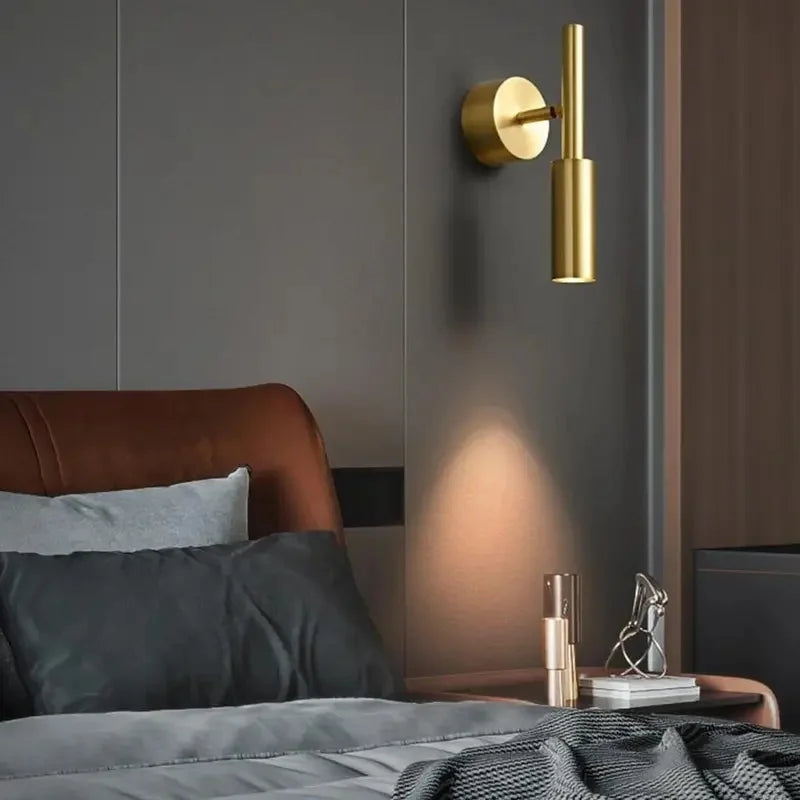 Column Brass Sconce