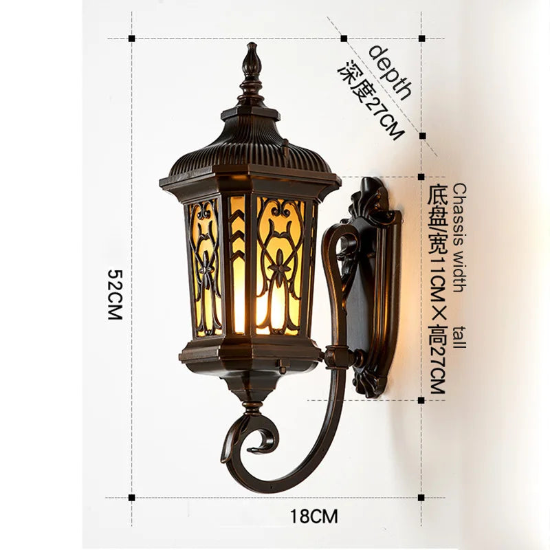 European Courtyard Pillar Light