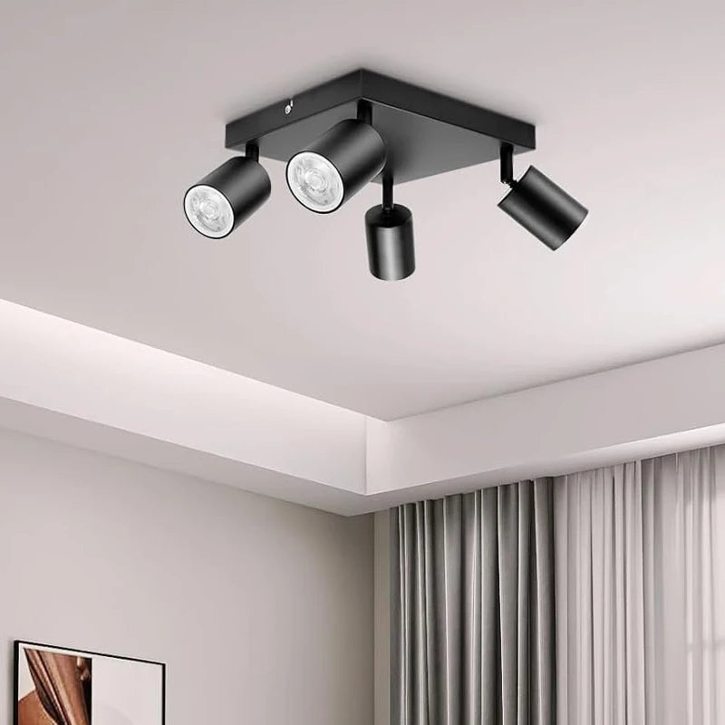 Quad-Head Adjustable Spotlight