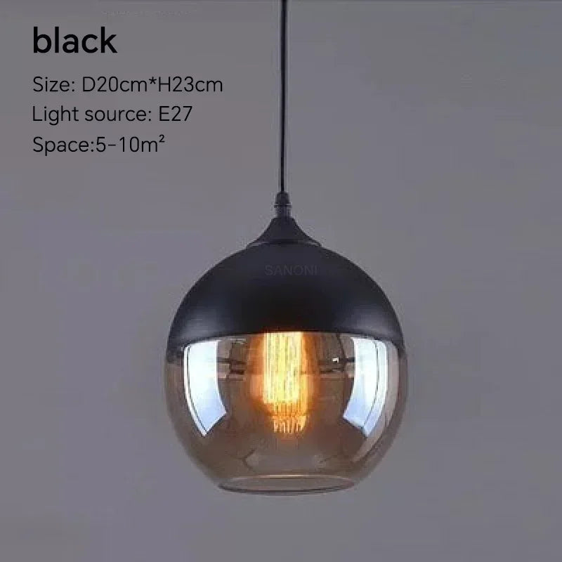 Alder Timber & Glass Dining Pendant