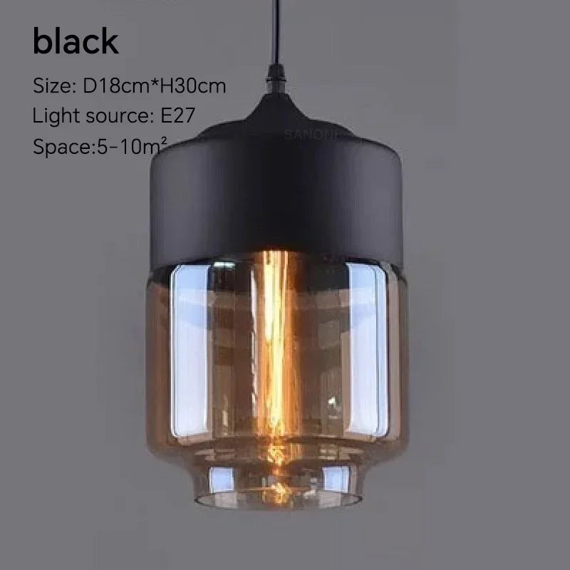 Alder Timber & Glass Dining Pendant