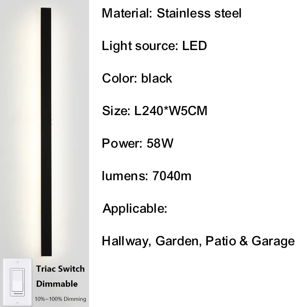 Dimmable Stainless Porch Light