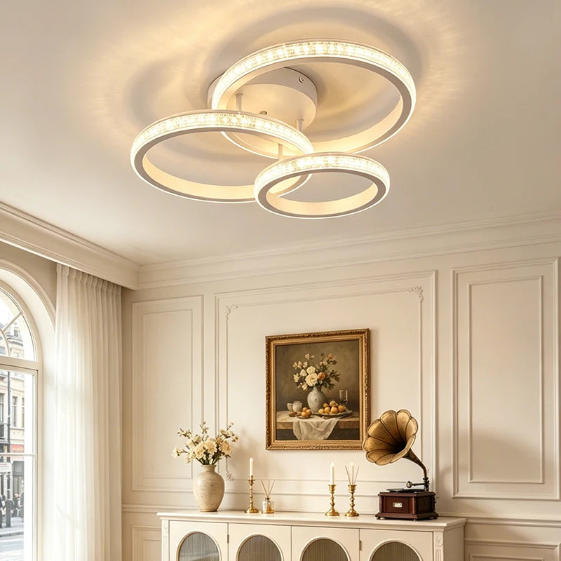 Round Acrylic Flush-Mount Light