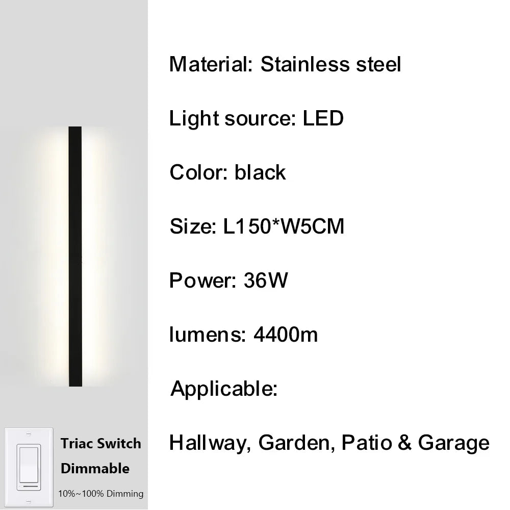 Dimmable Stainless Porch Light