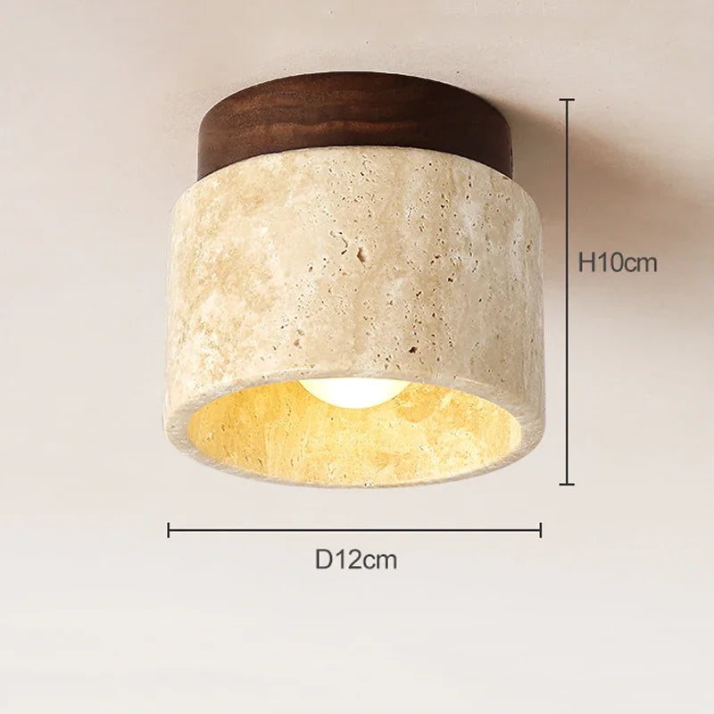 Sona Travertine Ceiling Light