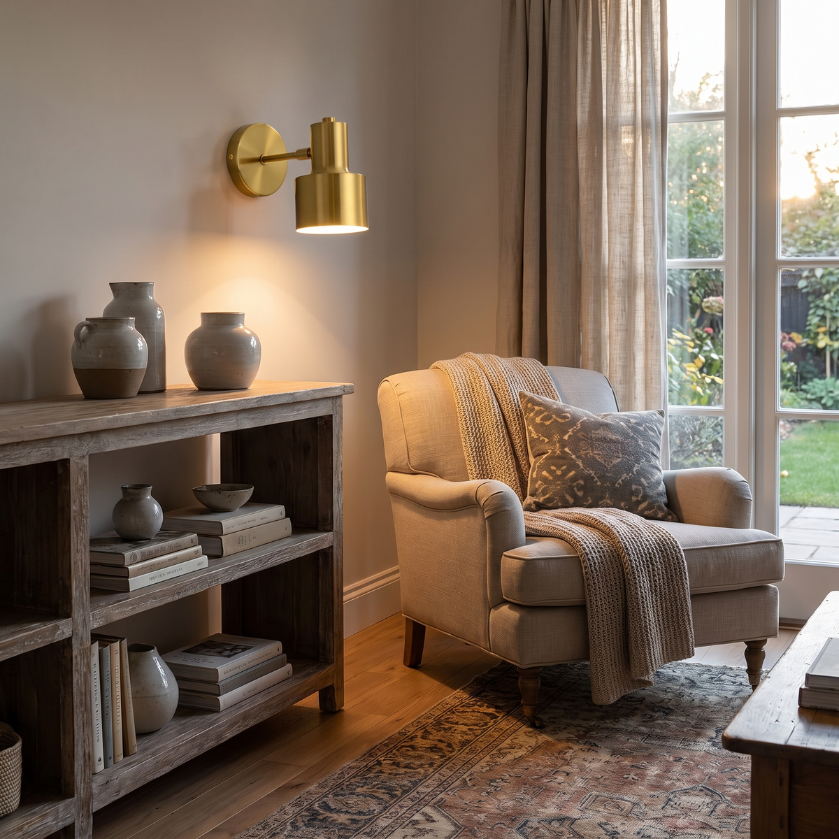 Linden Brass Reading Sconce lifestyle