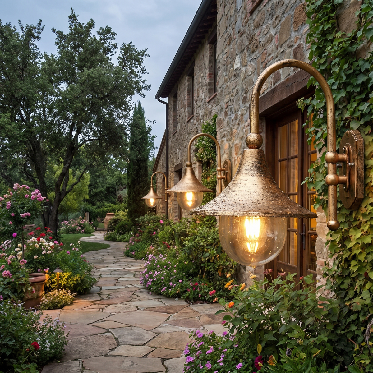 Outdoor light in use - alternate view