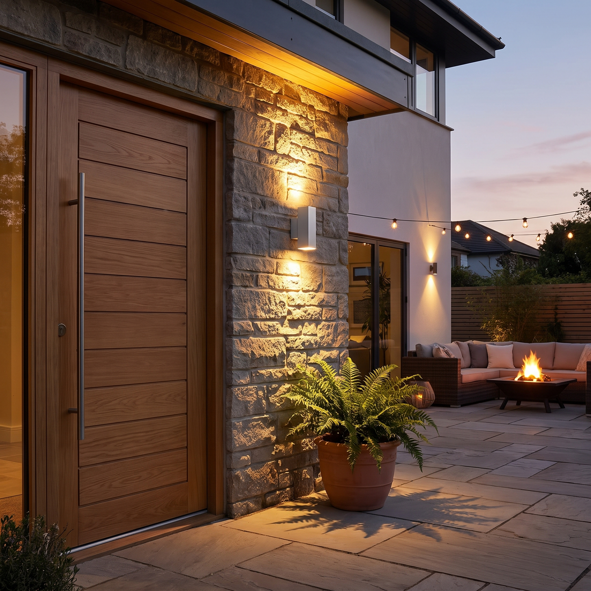 Outdoor light in use - lifestyle