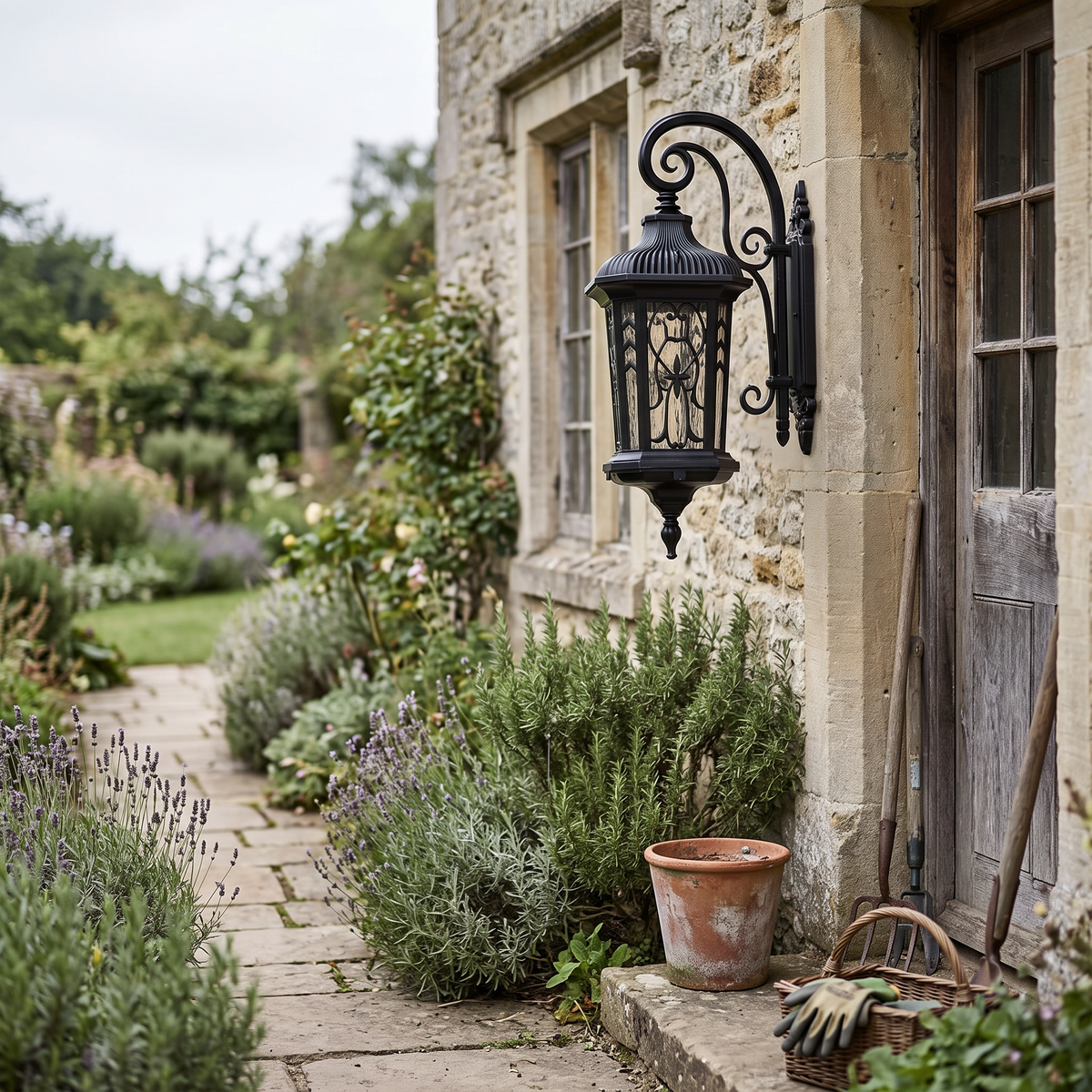 Outdoor light in use - alternate view